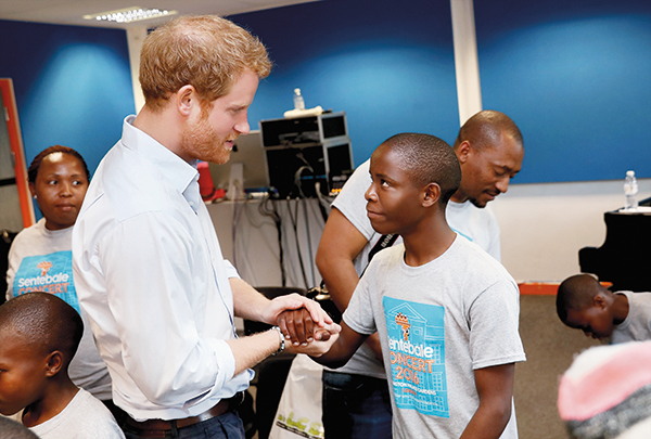 Prince Harry Meets Lesotho Choir Ahead of Sentebale Concert
